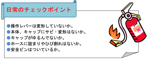 消火器-日常のチェックポイント